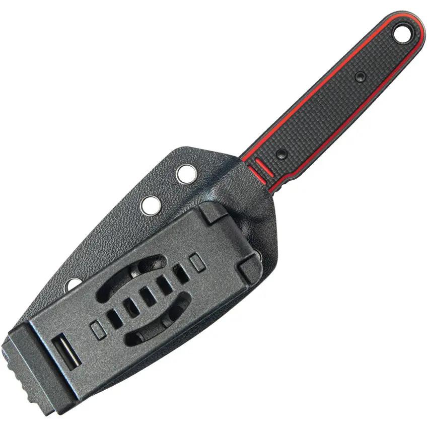 Kubey JL Fixed Blade Knife - Full Tang Durability With Black Red G10 Handle And Kydex Sheath by Kubey