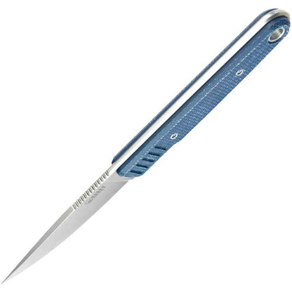 Kubey JL Fixed Blade Knife - Blue Canvas Micarta Handle, Full Tang, 7 Inch Overall, 14C28N Sandvik Blade, Kydex Sheath by Kubey