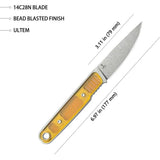 Kubey JL Fixed Blade Ultem KU356C - Durable Ultem Handle With Full Tang And Lanyard Hole by Kubey