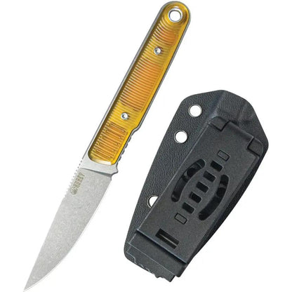 Kubey JL Fixed Blade Ultem KU356C - Durable Ultem Handle With Full Tang And Lanyard Hole by Kubey