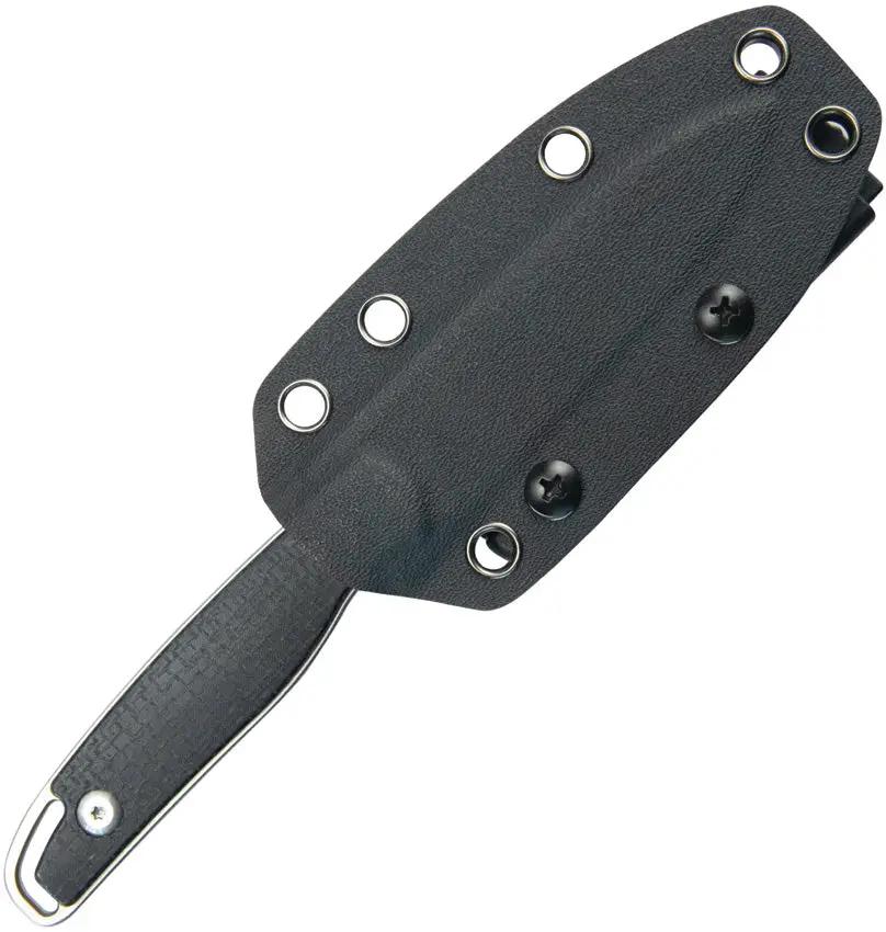 Kubey Dust Devil Fixed Blade Knife - 8 Inch Overall, 3.25 Inch Spear Point Blade, 14C28N Sandvik Black Micarta Handle by Kubey