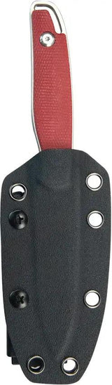 Kubey Dust Devil Fixed Blade Red KU357B - 8 Inch Full Tang With Stonewash 14C28N Blade And Red Micarta Handle by Kubey