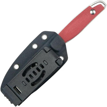 Kubey Dust Devil Fixed Blade Red KU357B - 8 Inch Full Tang With Stonewash 14C28N Blade And Red Micarta Handle by Kubey