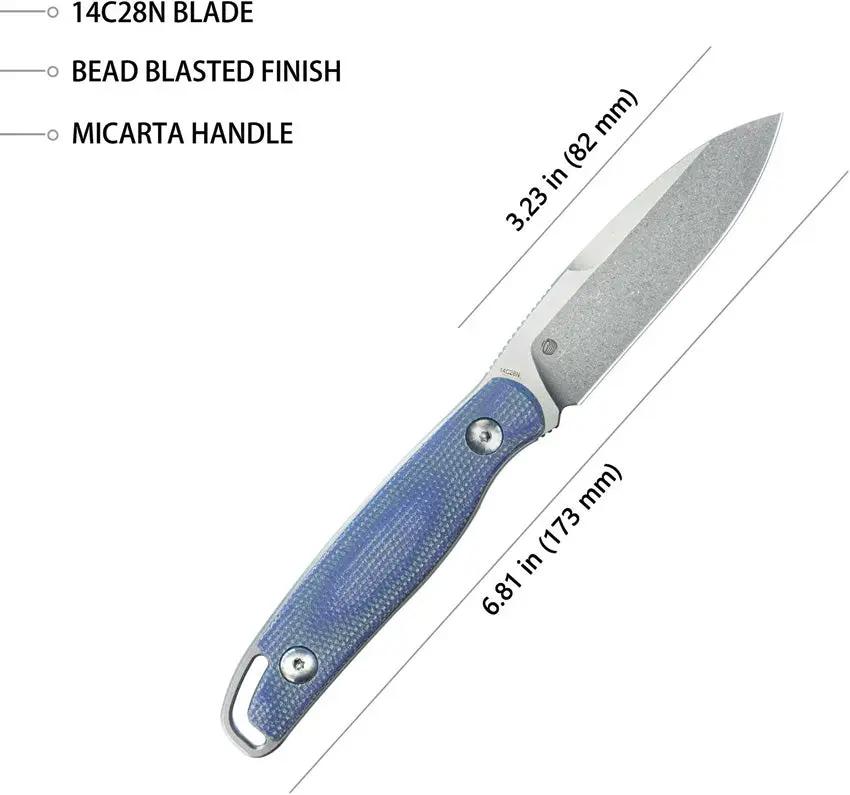 Kubey Dust Devil Fixed Blade Blue KU357D by Kubey