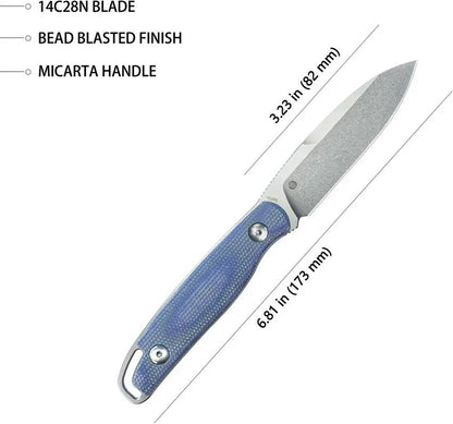 Kubey Dust Devil Fixed Blade Blue KU357D by Kubey