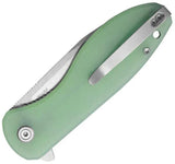 Kubey Master Chief Linerlock Jade KU358L - Jade G10 Handle With 14C28N Stainless Reverse Tanto Blade by Kubey