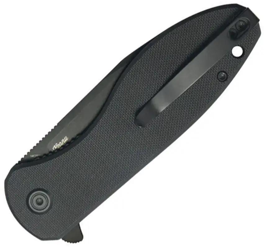 Kubey Master Chief Linerlock KU358N - Black G10 Handle, 14C28N Stainless Reverse Tanto Blade, Extended Tang by Kubey
