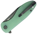 Kubey Master Chief Linerlock Jade KU358Q - Jade G10 Handle, BlackWash 14C28N Sandvik Stainless Blade, Extended Tang by Kubey