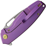 Kubey Tityus Framelock Purple Ti KB360C - Bead Blast 14C28N Stainless Blade, Purple Titanium Handle by Kubey