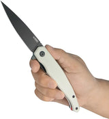 Kubey MOS Hydra Linerlock White KU361B - White G10 Handle 14C28N Sandvik Stainless Spear Point Blade Thumb Stud by Kubey