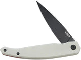 Kubey MOS Hydra Linerlock White KU361B - White G10 Handle 14C28N Sandvik Stainless Spear Point Blade Thumb Stud by Kubey