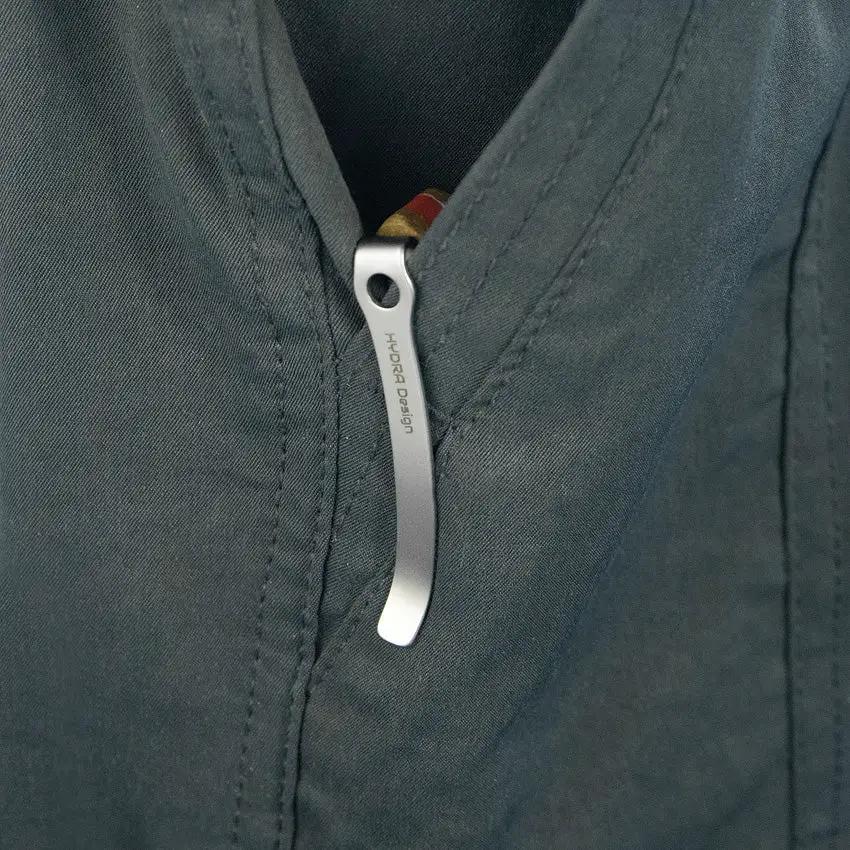 Kubey MOS Hydra Linerlock Tan KU361C - Stonewashed 14C28N Sandvik Stainless Blade With Tan Canvas Micarta Handle by Kubey