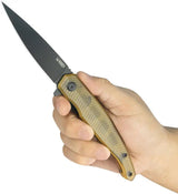 Kubey MOS Hydra Linerlock Ultem Black KU361E - Durable 14C28N Stainless Spear Point Knife With Ultem Handle by Kubey