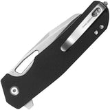 Kubey 10-8 Button Lock Knife - Black G10 Handle with Belt Cutter and Glass Breaker by Kubey