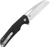 Kubey 10-8 Button Lock Knife - Black G10 Handle with Belt Cutter and Glass Breaker by Kubey