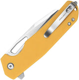 Kubey 10-8 Button Lock Knife - Yellow G10 Handle With Belt Cutter And Glass Breaker by Kubey