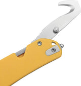 Kubey 10-8 Button Lock Knife - Yellow G10 Handle With Belt Cutter And Glass Breaker by Kubey