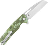 Kubey 10-8 Button Lock Digital Camo KU363D - Satin 14C28N Blade With G10 Handle Belt Cutter by Kubey