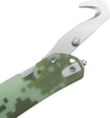 Kubey 10-8 Button Lock Digital Camo KU363D - Satin 14C28N Blade With G10 Handle Belt Cutter by Kubey