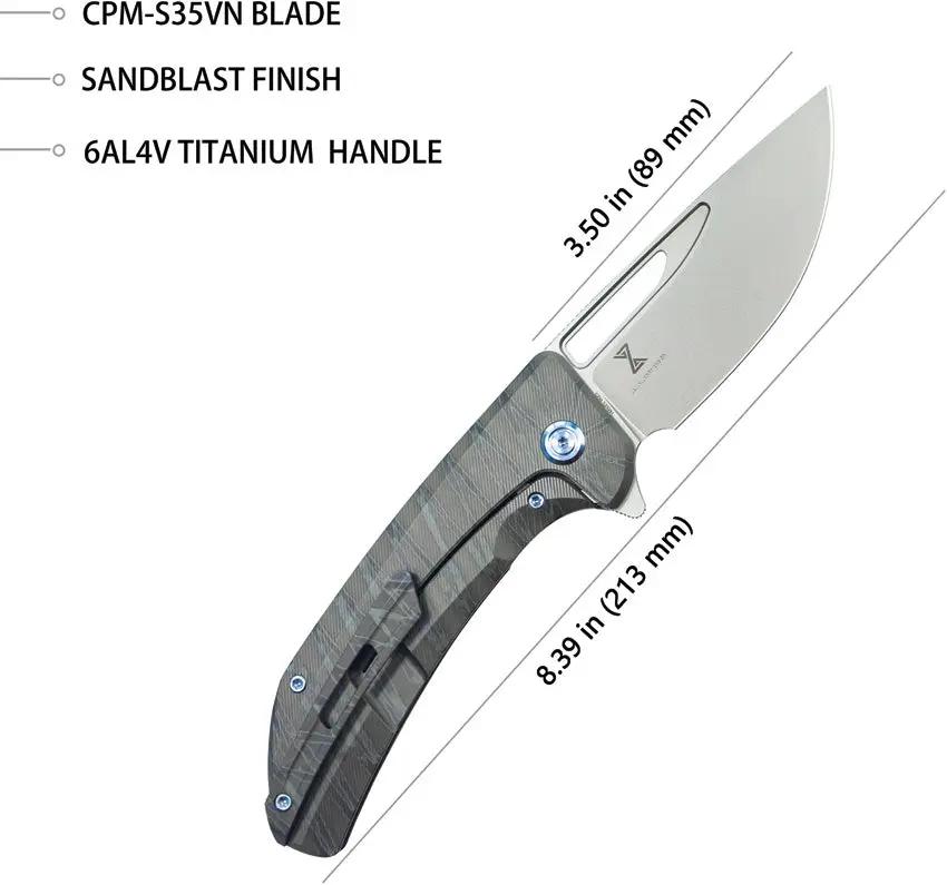 Kubey Hyperion Framelock Flame Ti KB368I by Kubey