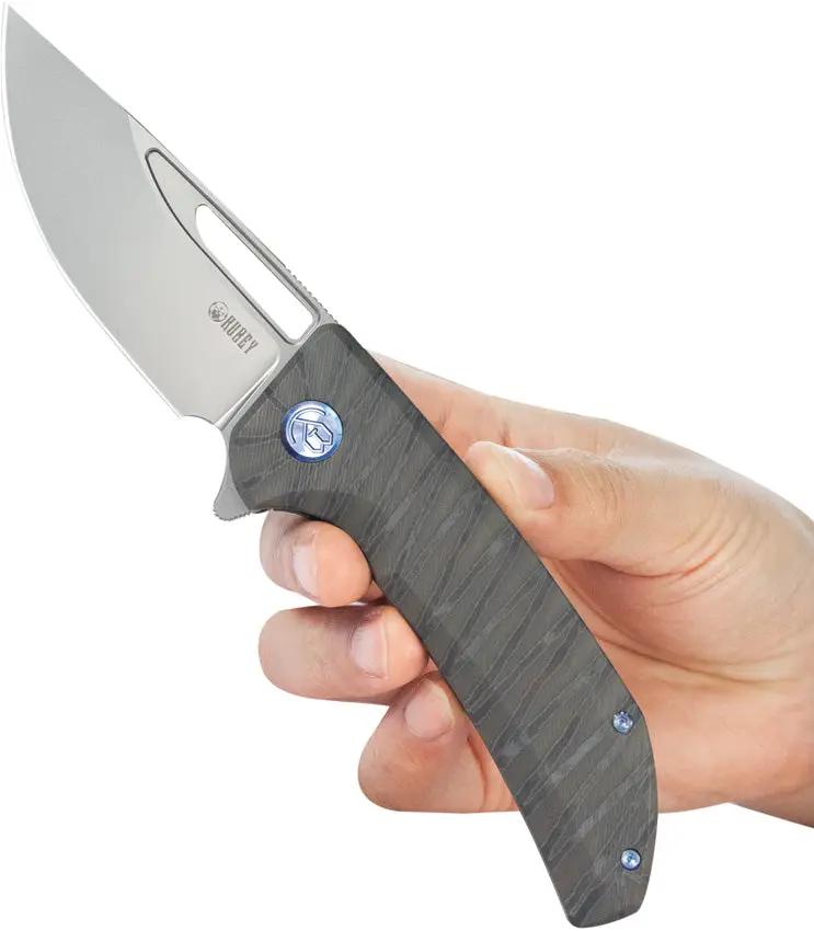 Kubey Hyperion Framelock Flame Ti KB368I by Kubey