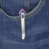 Kubey RBC-1 Outdoor Linerlock - Stonewash Sandvik 14C28N Stainless Blade With Blue Pink G10 Handles by Kubey