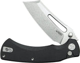 Kubey Dheo EDC Button Lock - Black G10 Handle, 14C28N Sandvik Stainless Wharncliffe Blade by Kubey
