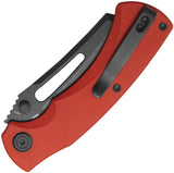 Kubey Dheo EDC Button Lock Red KU378C - Red G10 Handle With 14C28N Sandvik Wharncliffe Blade by Kubey