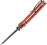 Kubey Dheo EDC Button Lock Red KU378C - Red G10 Handle With 14C28N Sandvik Wharncliffe Blade by Kubey