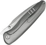 Kubey Pioneer Framelock BB KB379A - CPM-20CV Blade, Gray Titanium Handle, Extended Tang, Thumb Stud, Pocket Clip by Kubey
