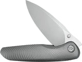 Kubey Pioneer Framelock BB KB379A - CPM-20CV Blade, Gray Titanium Handle, Extended Tang, Thumb Stud, Pocket Clip by Kubey