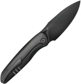 Kubey Pioneer Framelock Knife - Black DLC CPM-20CV Drop Point Blade, Titanium Handle, Extended Tang by Kubey