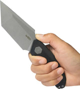 Kubey Yokai Fixed Blade KU382A - 14C28N Sandvik Stainless Tanto Blade With Black G10 Handle by Kubey