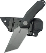 Kubey Yokai Fixed Blade KU382A - 14C28N Sandvik Stainless Tanto Blade With Black G10 Handle by Kubey