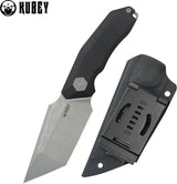 Kubey Yokai Fixed Blade KU382A - 14C28N Sandvik Stainless Tanto Blade With Black G10 Handle by Kubey