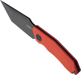 Kubey Yokai Fixed Blade Red KU382B - 14C28N Sandvik Stainless Tanto Blade, Red G10 Handle, Full Tang by Kubey
