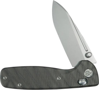 Kubey Bluff Crossbar Lock Flame Ti KB383G - Bohler M390 3 Inch Drop Point Blade With Flame Anodized Titanium Handle by Kubey