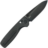Kubey Bluff Crossbar Lock Knife Black Ti KB383H - Bohler M390 Drop Point Blade With Thumb Stud Pocket Clip by Kubey