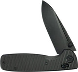 Kubey Bluff Crossbar Lock Knife Black Ti KB383H - Bohler M390 Drop Point Blade With Thumb Stud Pocket Clip by Kubey