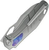 Kubey Sudden Framelock Timascus KB385A - Timascus Inlay Framelock Knife With CPM-20CV Blade by Kubey