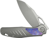 Kubey Sudden Framelock Timascus KB385A - Timascus Inlay Framelock Knife With CPM-20CV Blade by Kubey