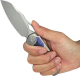 Kubey Sudden Framelock Timascus KB385A - Timascus Inlay Framelock Knife With CPM-20CV Blade by Kubey