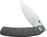Kubey Momentum Framelock Flame Ti KB386C - Flame Anodized Titanium Handle With 3.38 Inch Bead Blast Bohler M390 Blade by Kubey