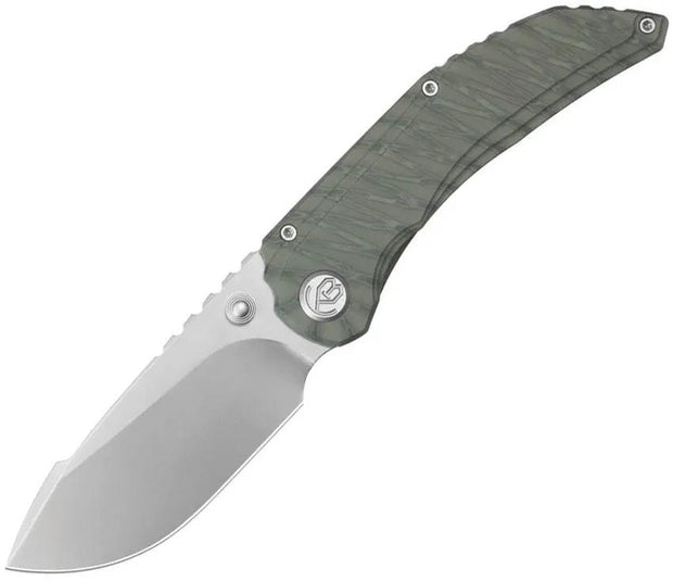 KB Knives Snorri Framelock Flame - Flame Anodized Titanium Handle With M390 Drop Point Blade by KB Knives