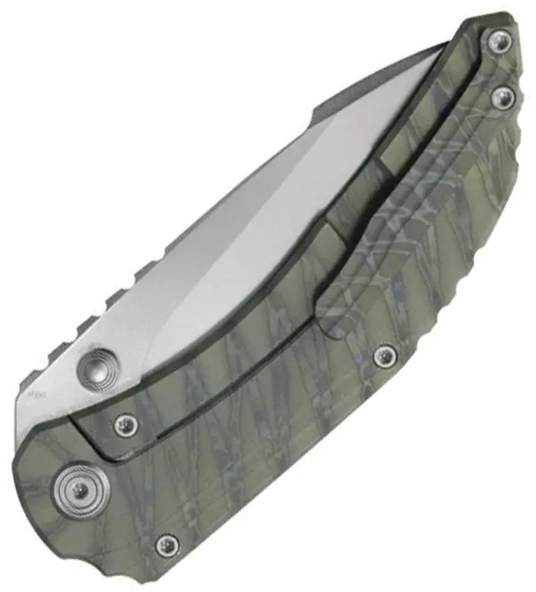 KB Knives Snorri Framelock Flame - Flame Anodized Titanium Handle With M390 Drop Point Blade by KB Knives