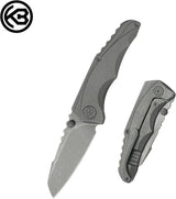 Kubey Steeltle Framelock DSW Ti KB390B - Titanium Handle With Bohler M390 Blade And Thumb Stud by Kubey