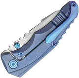 Kubey Steeltle Framelock Blue Ti KB390C - Bohler M390 Stonewashed Sheepsfoot Blade by Kubey