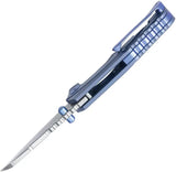 Kubey Steeltle Framelock Blue Ti KB390C - Bohler M390 Stonewashed Sheepsfoot Blade by Kubey