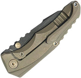 Kubey Steeltle Framelock Bronze Ti KB390D - Bohler M390 Blade With Bronze Stonewash Titanium Handle, Compact EDC Knife by Kubey