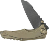 Kubey Steeltle Framelock Bronze Ti KB390D - Bohler M390 Blade With Bronze Stonewash Titanium Handle, Compact EDC Knife by Kubey